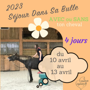 Séjour Dans Sa Bulle - AVEC ou SANS ton cheval - du 10 au 13 avril 2023 - 4 Jours